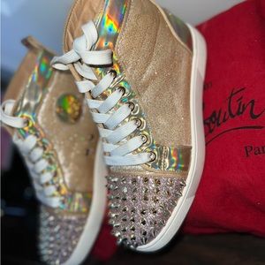 Gold Christian Louboutin Sneakers